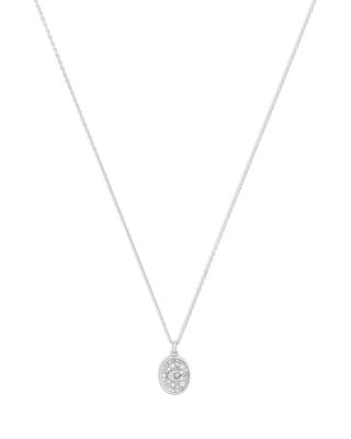 Crystal Pav&eacute; Signature C Pendant Necklace, 16-18"