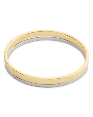 Signature Logo Bangle Bracelets, Set of 2