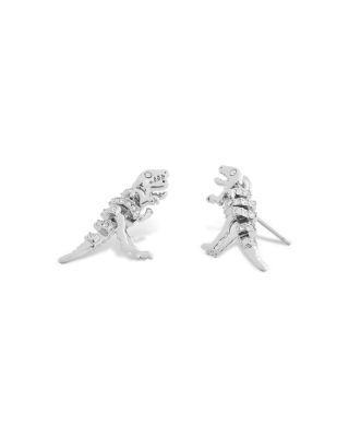 Iconic Charms Pav&eacute; Skeletal Rexy Stud Earrings