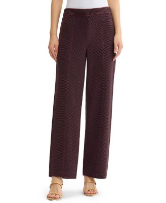  Chevron Straight Leg Knit Pants