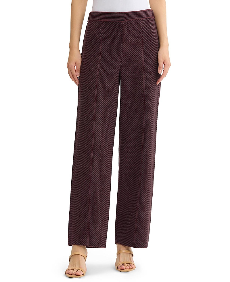 Misook Chevron Straight Leg Knit Pants