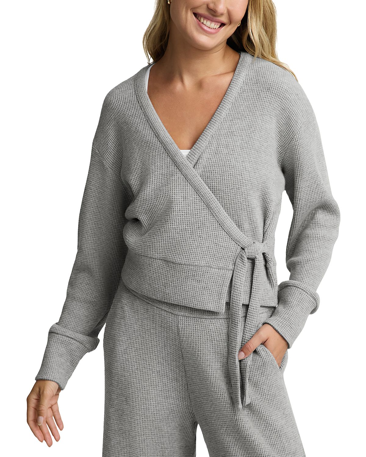 Beyond Yoga Rest Day Waffle Wrap Sweater