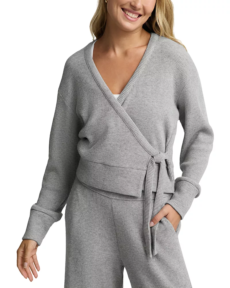 Beyond Yoga Rest Day Waffle Wrap Sweater