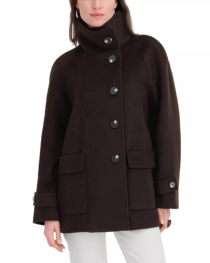 Tahari Harper Funnel Neck Coat