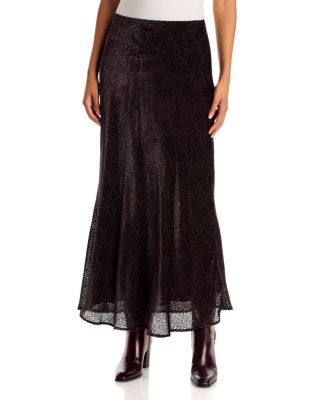 Quinn Textured Dot Silk Skirt