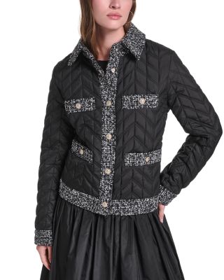 Agyness Quilted Contrast Trim Jacket
