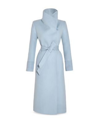 Alpaca Wool Funnel Collar Wrap Coat