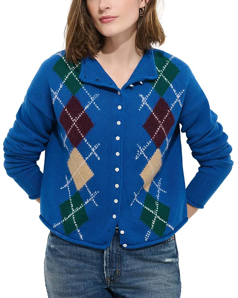 Alex Mill Taylor Argyle Cardigan Sweater