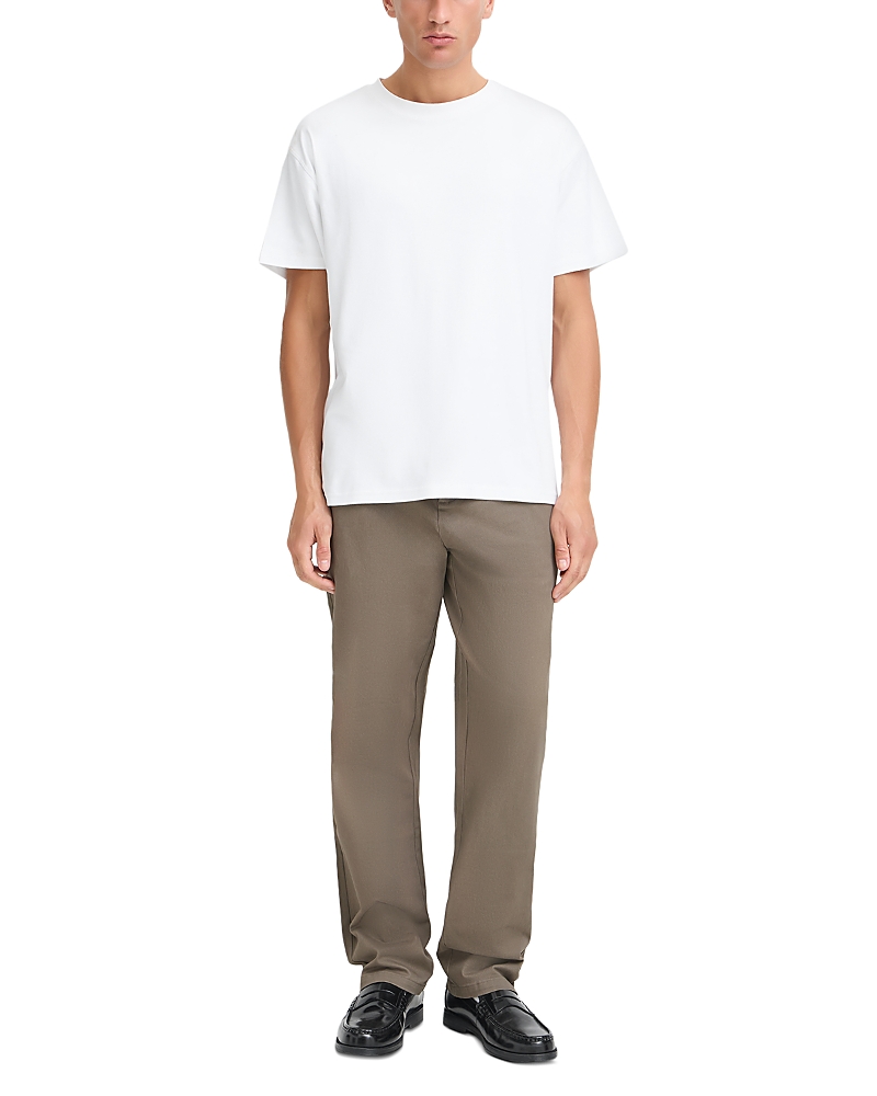 Solid ! Liam Cotton Blend Straight Leg Trousers In Bungee Cord