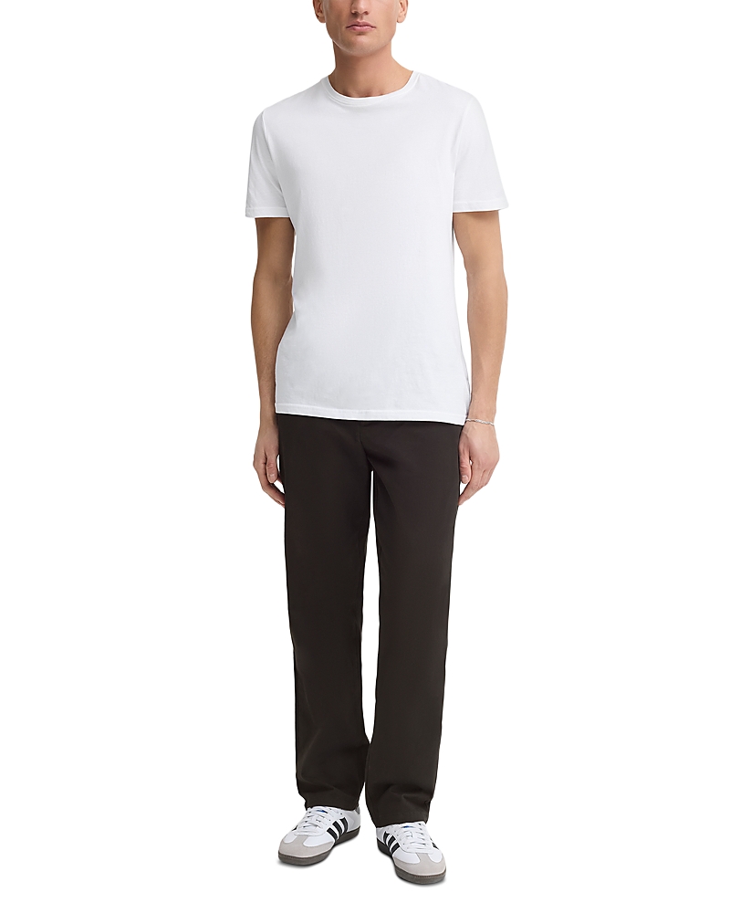 Solid ! Liam Cotton Blend Straight Leg Trousers In True Black