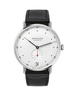 Nomos Metro 38 Date Watch, 38.5mm In White Silver