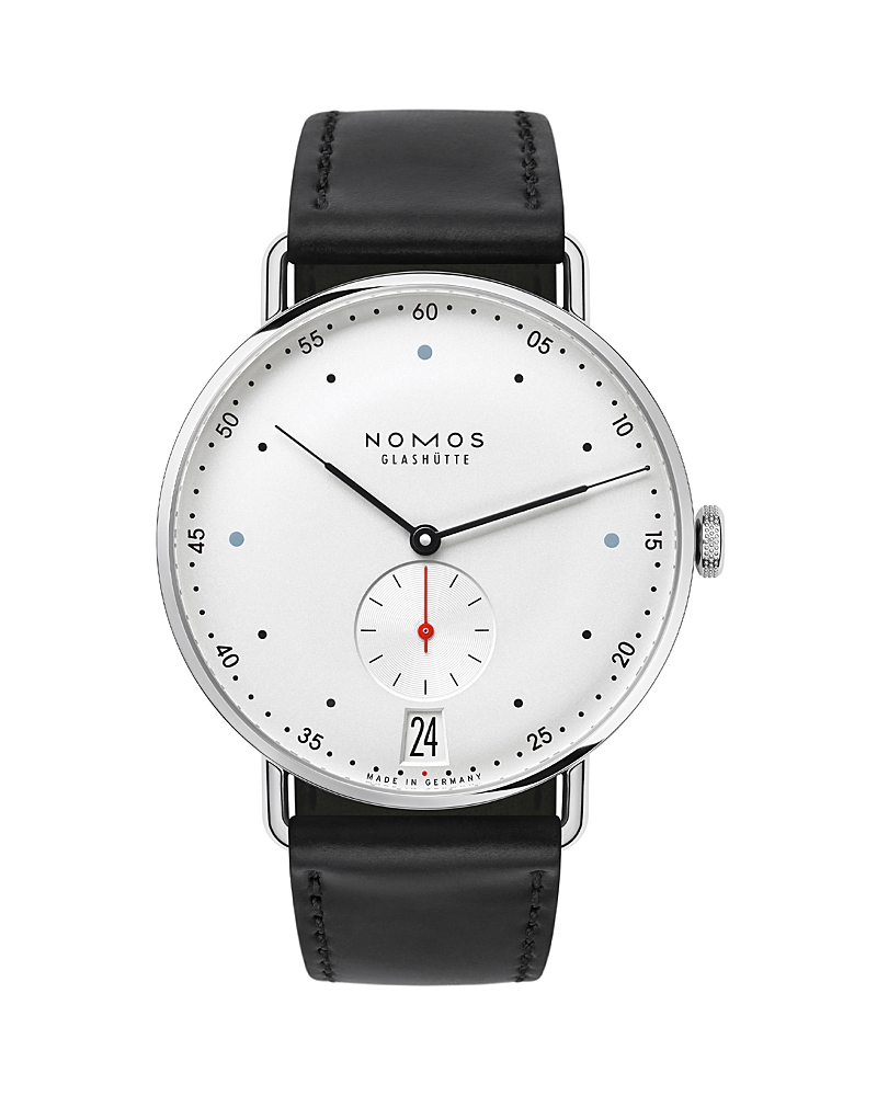 Nomos Metro 38 Date Watch, 38.5mm In White Silver