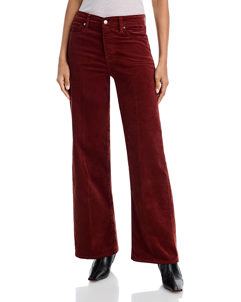 Frame Le Slim High Rise Wide Leg Palazzo Jeans in Wine