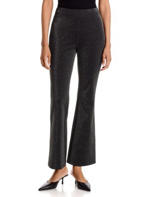 Pull On Metallic Kick Flare Pants