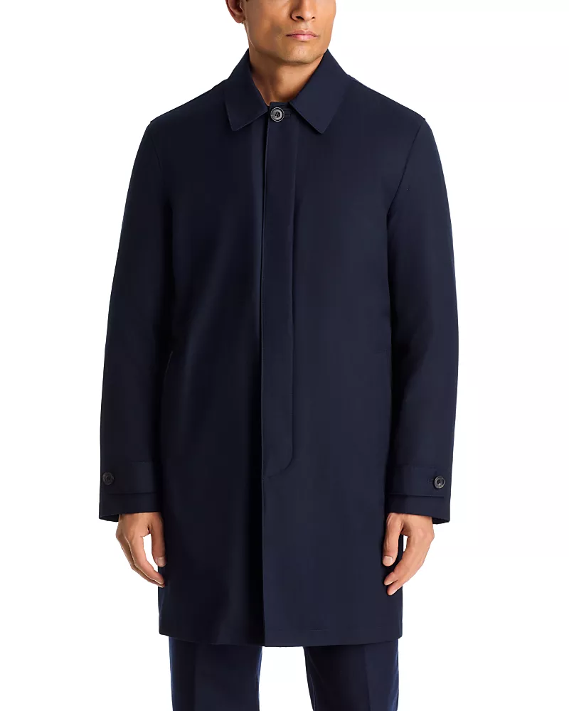 Corneliani Fly Front Raincoat With Removable Liner