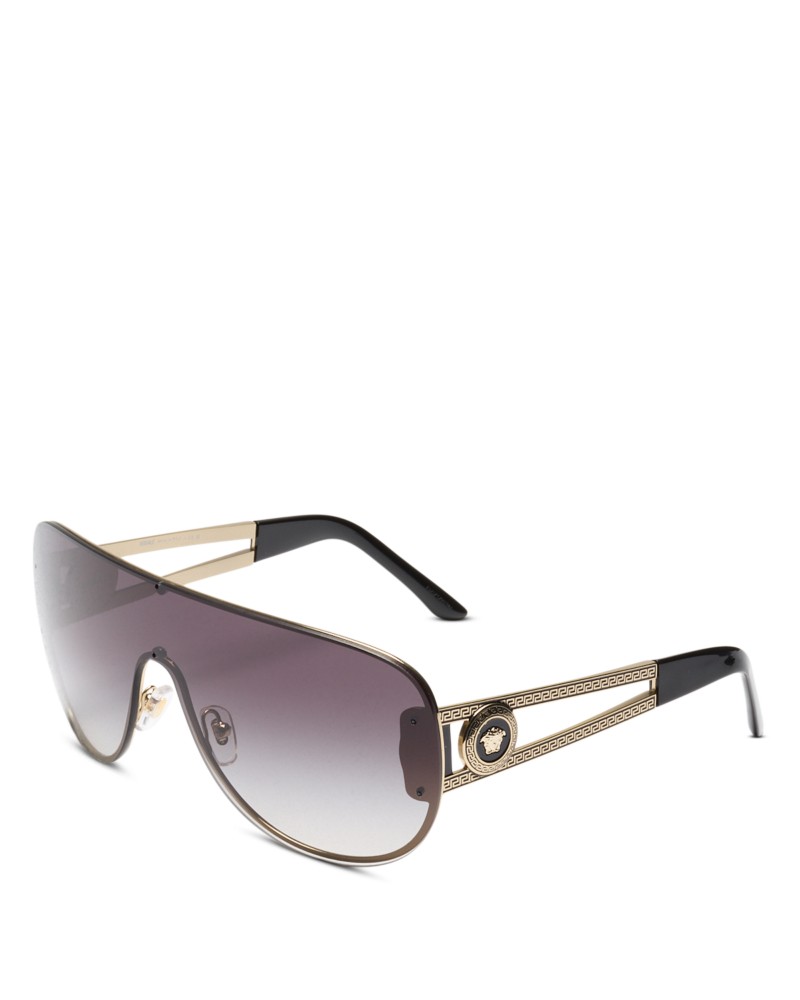 Versace Shield Sunglasses, 135mm in Grey Gradient