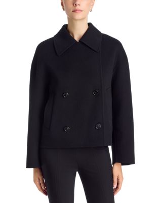 Wool Blend Double Breasted Coat