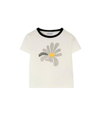 Girls' Rhinestone Daisy Cotton T-shirt - Little Kid, Big Kid