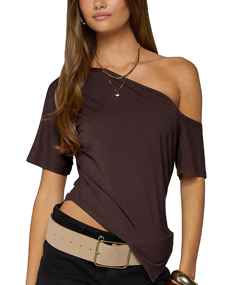 Edikted Elori Asymmetric Off Shoulder Top