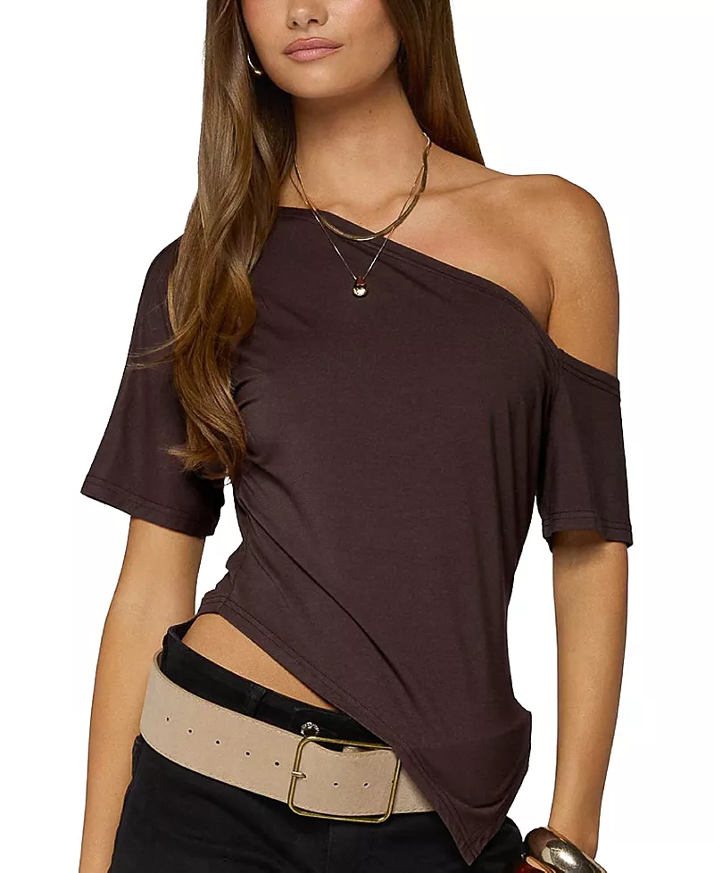 Edikted Elori Asymmetric Off Shoulder Top