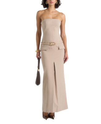 Tabitha Tailored Bandeau Belted Maxi Dress