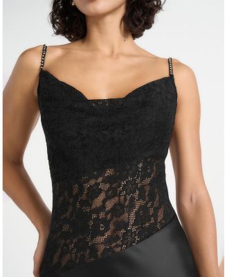 Naya Asymmetric Lace Maxi Dress - thumbnail 2