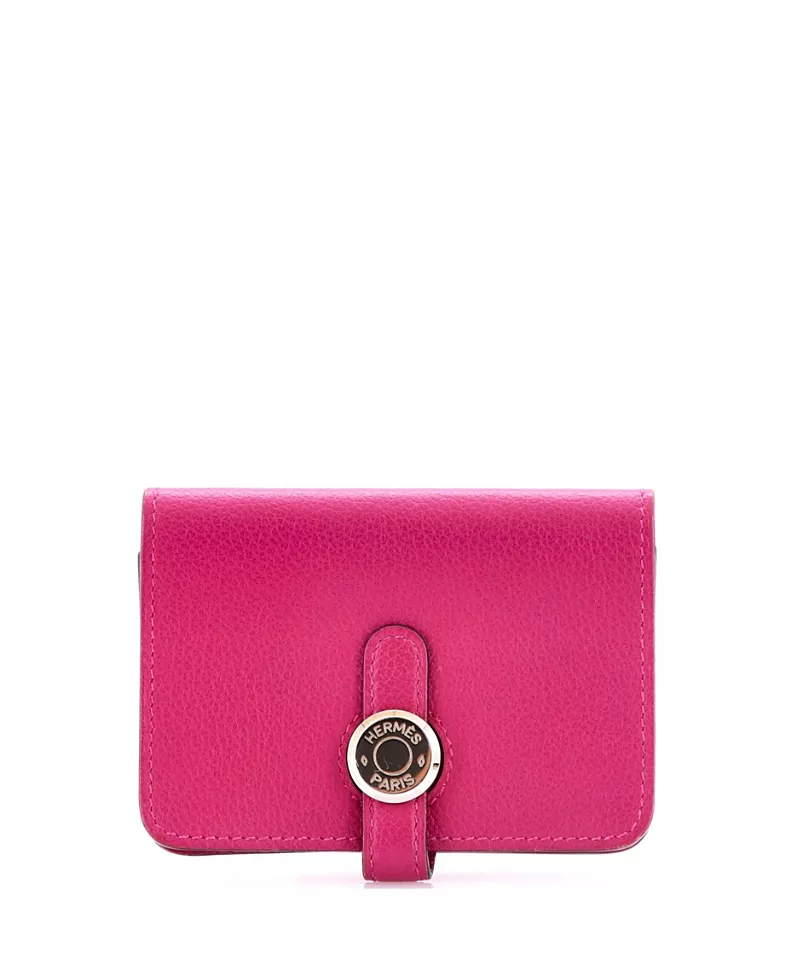 Pre-Owned HERMES Dogon Card Holder Evercolor