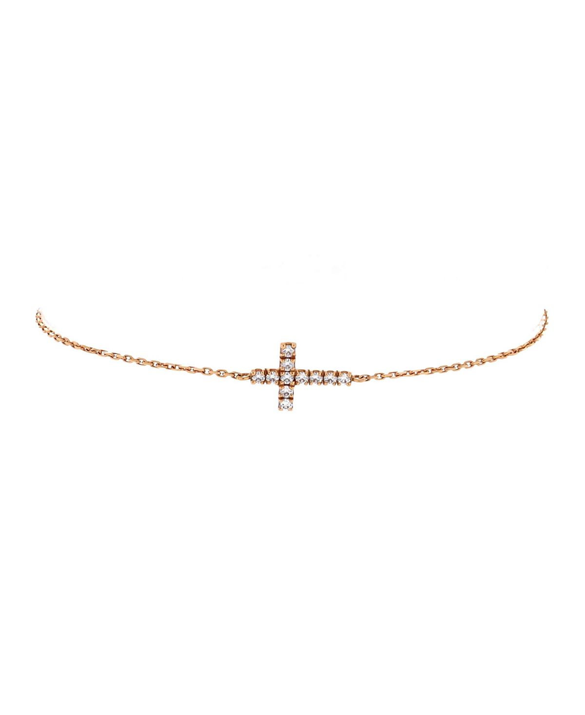 Pre-Owned Cartier Symbols Cross Bracelet 18K Rose Gold with Diamonds