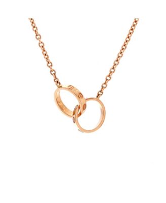 Love Interlocking Necklace 18K Rose Gold, 17.25"