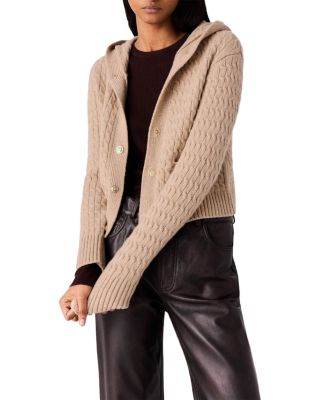 Wool Hooded Cardigan Sweater