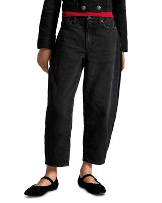 Girls' Curved Tapered Cotton Denim Jeans - Little Kid, Big Kid
