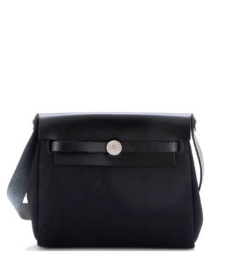 Mini Herbag Zip Canvas & Leather Shoulder Bag