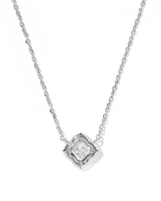 Mallory Crystal Pendant Necklace, 16"