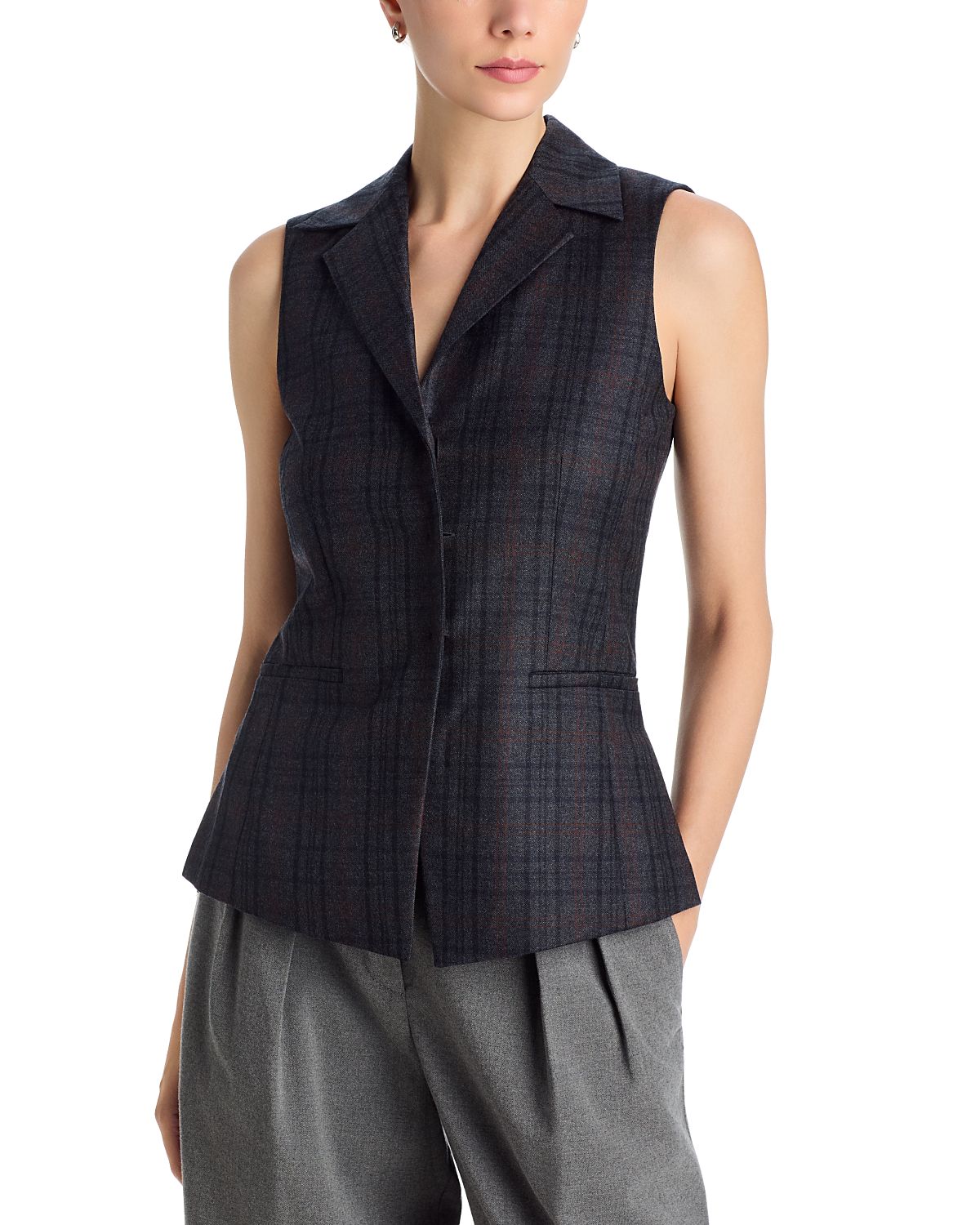Theory Wool Collared Vest