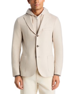 Single Breasted Hooded Jacket