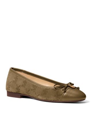 Michael Kors Women's Piper Flex Suede & Leather Ballet Flats