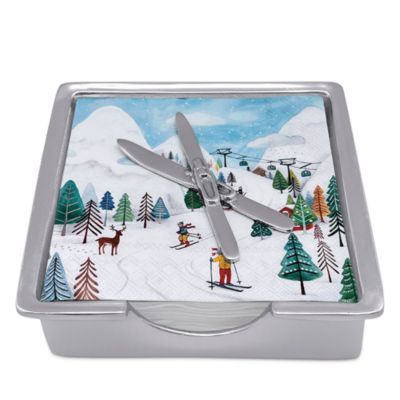 Crossed Skis Signature Napkin Box Gift Set