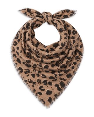 Leopard Print Cashmere Scarf