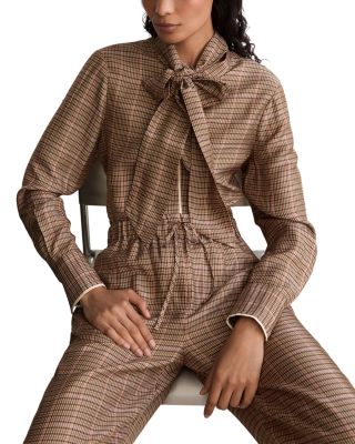 Minnie Tie Neck Long Sleeve Blouse