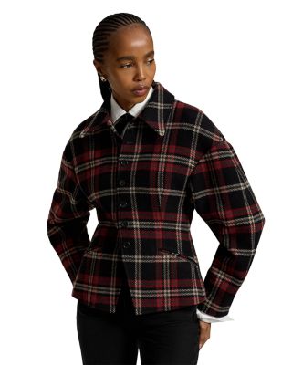 Wool Blend Sculpted Tweed Jacket