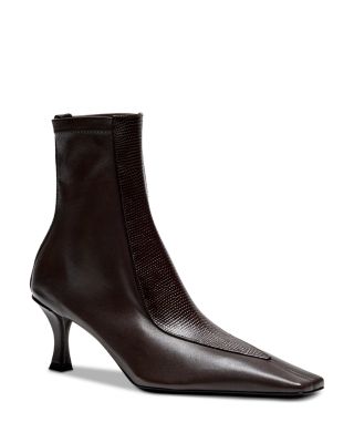 Women's Trap Stretch Leather Ankle Boots