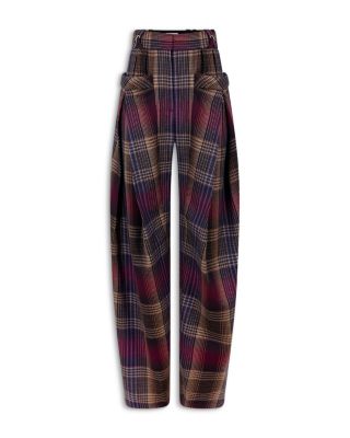 Optic Square Wool Stretch Straight Pants
