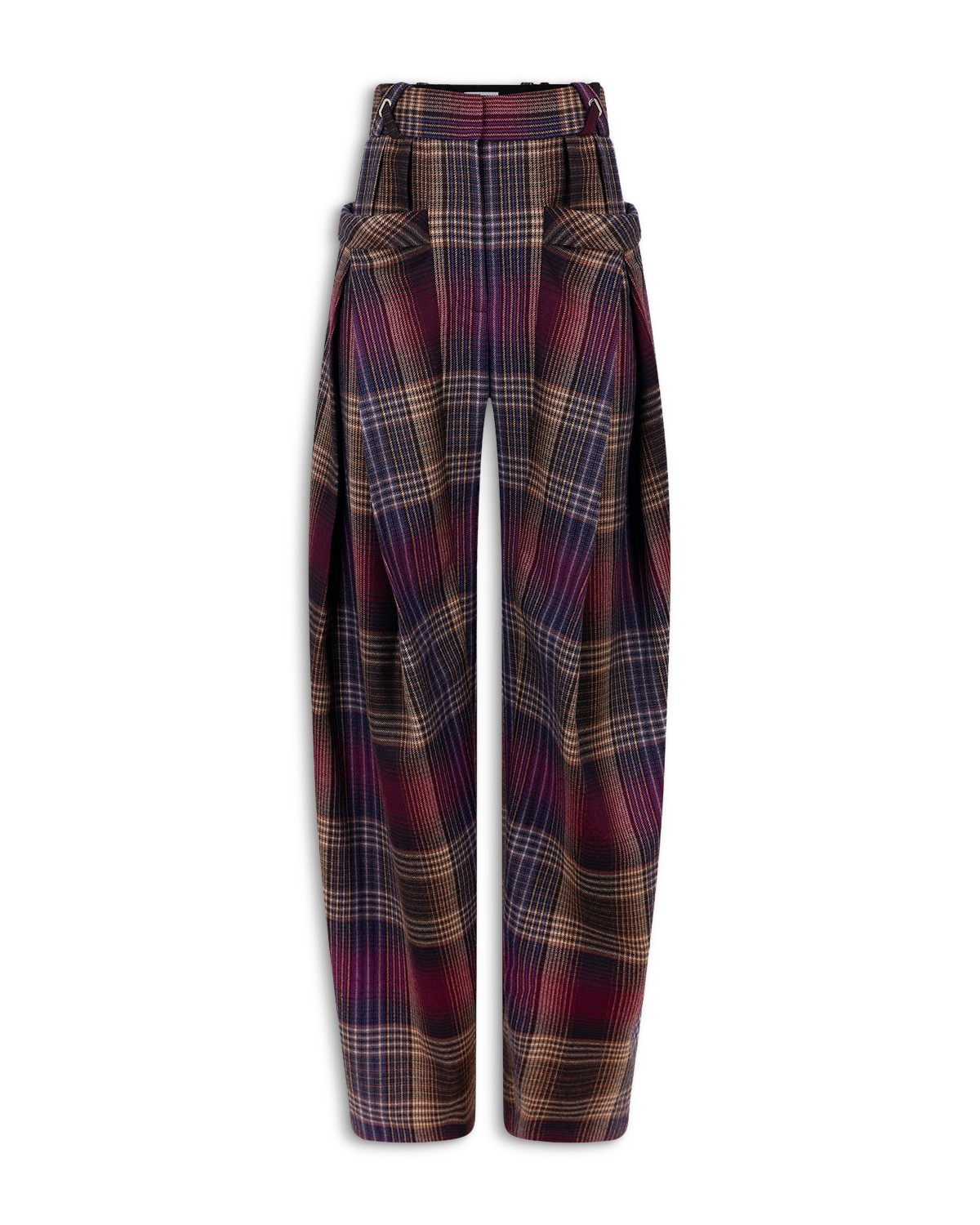 Rabanne Optic Square Wool Stretch Straight Pants