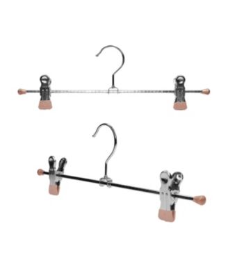 Adjustable Pant Clip Hanger with Grip Tip Clips, Model K30D, Set of 10