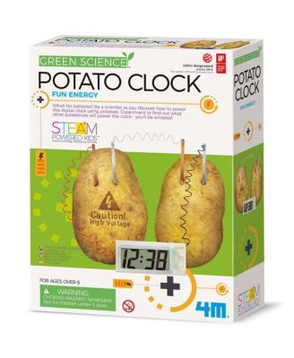  Green Science Potato Clock DIY Renewable Energy Kit, Ages 5+