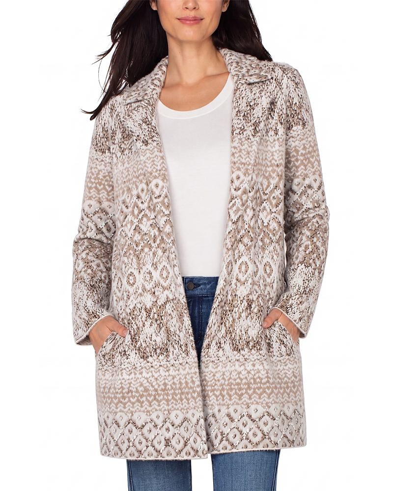 Liverpool Los Angeles Open Front Mixed Print Cardigan