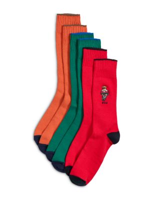 Seasonal Bears Crew Socks, Pack of 3