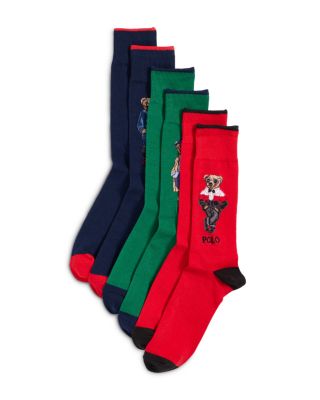 Seasonal Bears Crew Socks, Pack of 3
