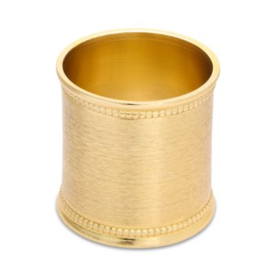 Brass Metal Beaded Rim Napkin Ring - Exclusive