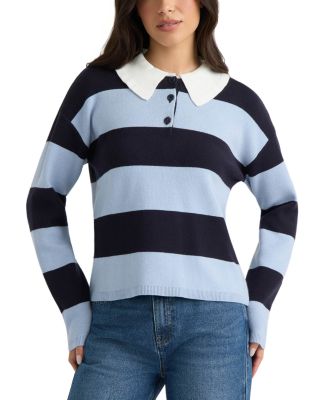 Rugby Stripe Polo Sweater